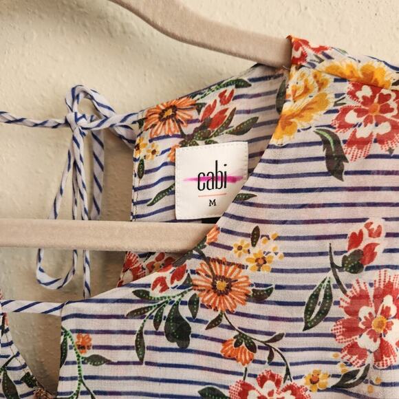 CAbi Penelope Mixed Print Striped Sleeveless Tunic Style 5354 Size Medium - Picture 7 of 12